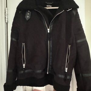 H&M Black Textured Jacket